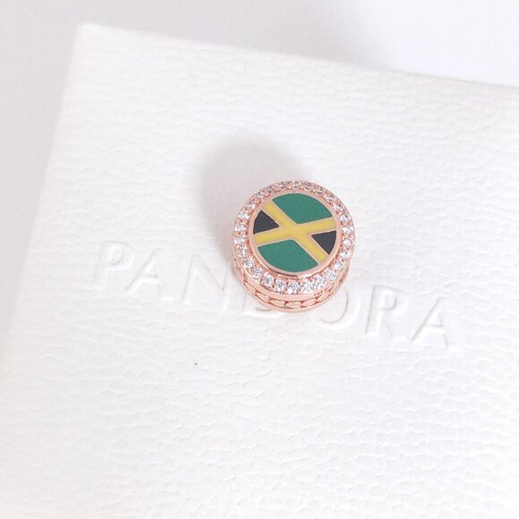 Pandora Jamaica Flag Exclusive Bead Charm Rose Gold Plated with box - Picture 3 of 7